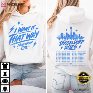 I Want It That Way Dusseldorf 90s Boy Band Concert Music T Shirt (1)