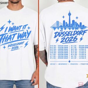 I Want It That Way Dusseldorf 90s Boy Band Concert Music T Shirt (2)