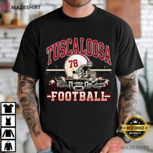 Alabama Crimson Tuscaloosa Football Vintage Game Day T Shirt (1)