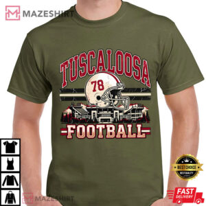 Alabama Crimson Tuscaloosa Football Vintage Game Day T Shirt (2)