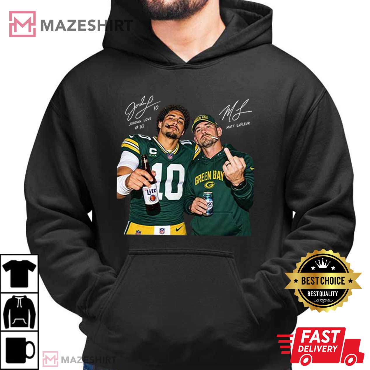Jordan Love Matt LaFleur Green Bay Football Vintage Fan T-Shirt Jordan Love Matt LaFleur Green Bay Football Vintage Fan T-Shirt
