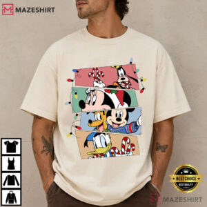 Christmas Comic Panel Retro Cartoon Friends Holiday T Shirt (2)