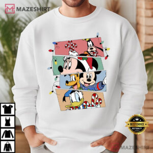 Christmas Comic Panel Retro Cartoon Friends Holiday T Shirt (3)