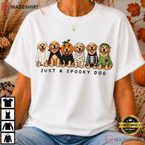 Spooky Golden Retrivier Halloween Cute Dog Spooky Season T Shirt (4)