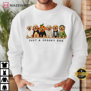 Spooky Golden Retrivier Halloween Cute Dog Spooky Season T Shirt (2)