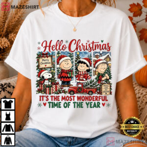 Christmas Cartoon Friends Holiday Friends Family Gift Vintage T Shirt (1)