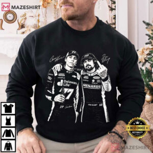 Carson Hocevar Ryan Blaney Middle Finger Vintage Racing T Shirt (3)