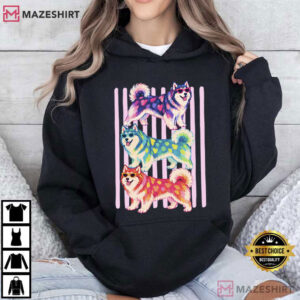 Alaskan Malamute Colorful Dog Lover Vintage T Shirt (4)