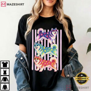 Alaskan Malamute Colorful Dog Lover Vintage T-Shirt