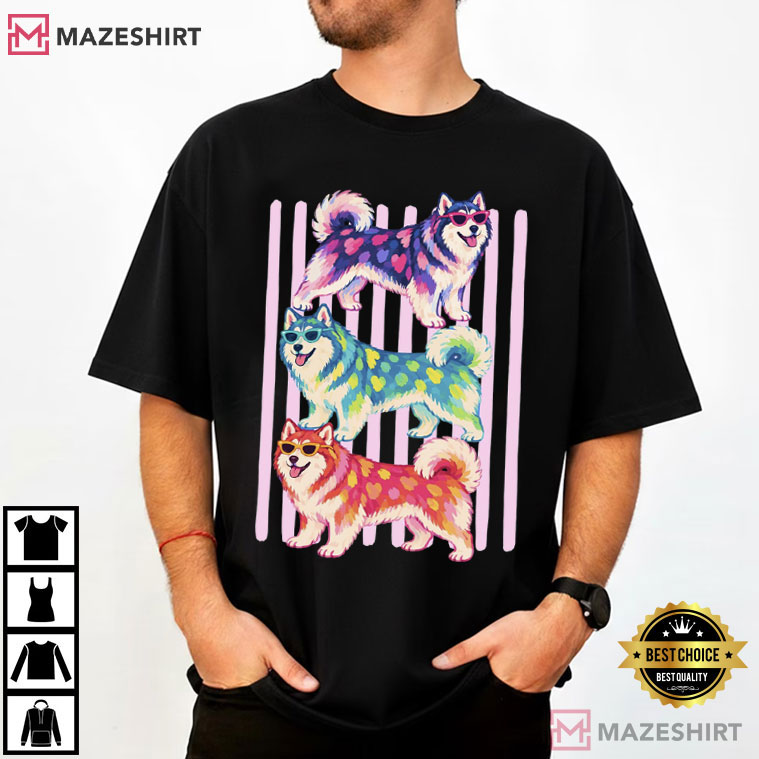 Alaskan Malamute Colorful Dog Lover Vintage T-Shirt