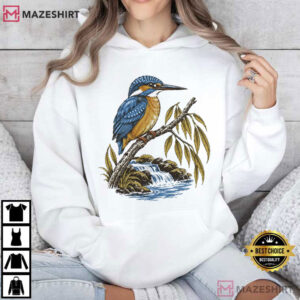 Kingfisher Vintage Birdwatching Wildlife Nature T Shirt (4)