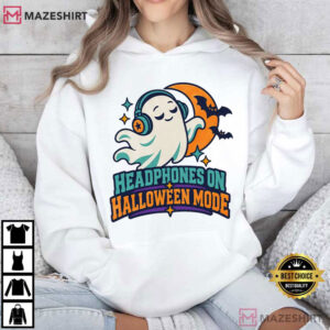 Headphones On Halloween Mode Autism Halloween T Shirt (4)