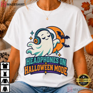 Headphones On Halloween Mode Autism Halloween T Shirt (2)