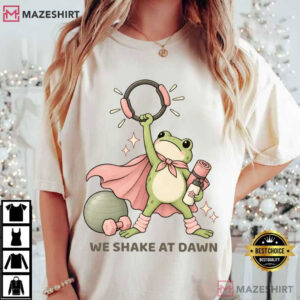 We Shake At Dawn Funny Frog Pilates T Shirt (4)