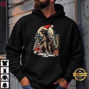 Godzilla Vintage Kaiju Christmas Holiday Vintage T Shirt (2)