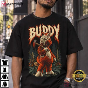 Buddy Horror Creepy Forest Unicorn Slasher Axe Humor Movie T Shirt (1)