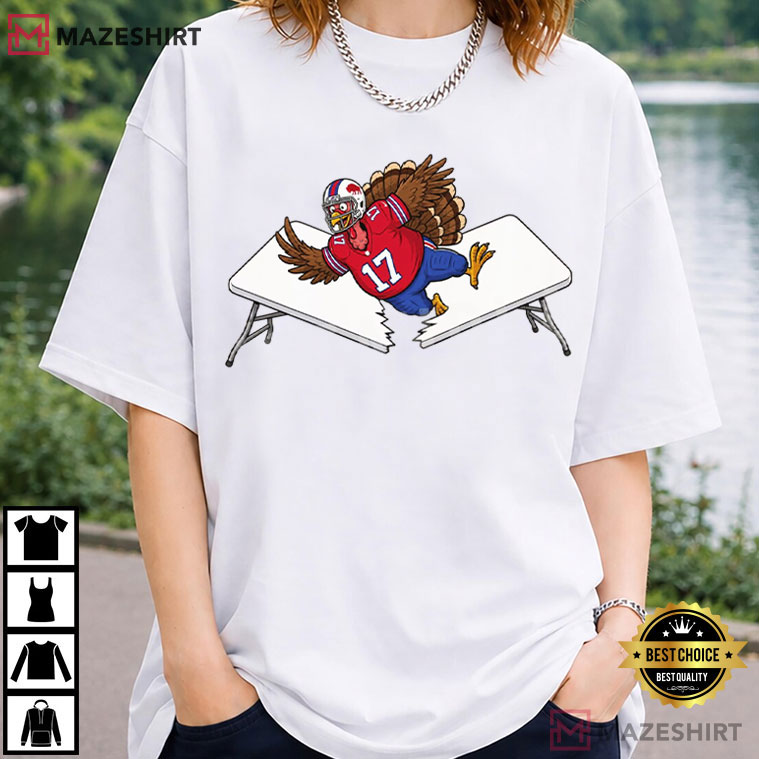 Buffalo Football Thanksgiving Tailgate Turkey Table Smash T-Shirt Buffalo Football Thanksgiving Tailgate Turkey Table Smash T-Shirt