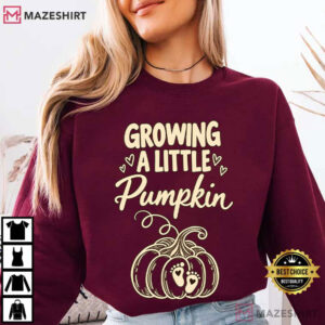 Growing A Little Pumpkin Fall Maternity Pregnancy Thanksgiving T Shi (3)