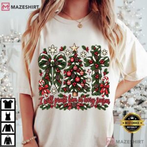 I Will Praise Him Christmas Tree Christian Faith T Shirt (4)