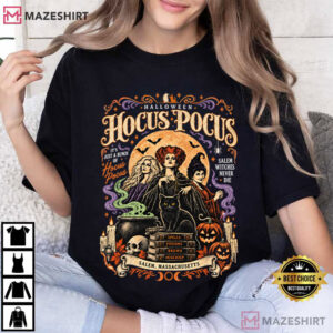 Halloween Hocus Pocus Sanderson Sisters Witch Spooky Black Cat T Shirt (2)
