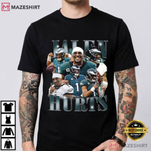 Jalen Hurts Vintage 90s Retro Football Game Day Graphic T-Shirt