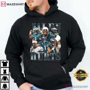Jalen Hurts Vintage 90s Retro Football Game Day Graphic T Shirt (2)