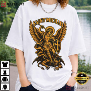 Saint Michael Archangel Catholic Christian Religious T Shirt (3)