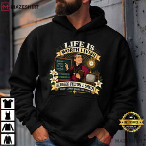 Life Is Worth Living Blessed Fulton J Sheen Kids Catholic T Shirt (3)