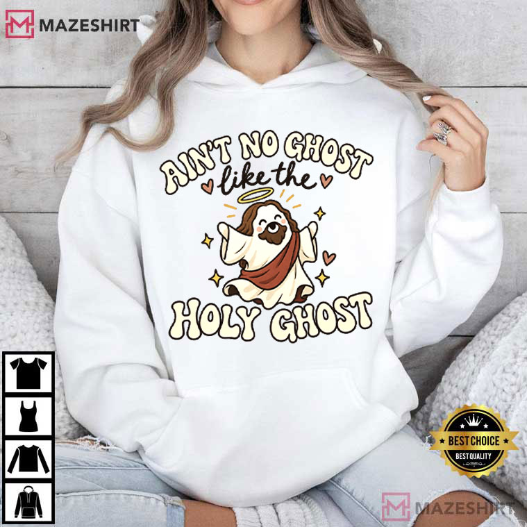 Christian Faith Ghost With Bible Funny Church Spooky Season T-Shirt Christian Faith Ghost With Bible Funny Church Spooky Season T-Shirt