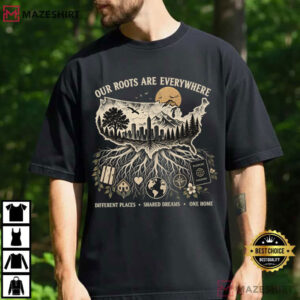 Our Roots Are Everywhere Immigrant Heritage Vintage America T Shirt (2)