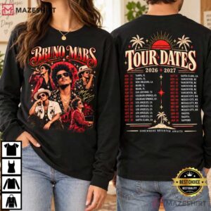 Bruno Mars Tour Dates 2026 2027 Pop Concert Music Lover T Shirt (3)