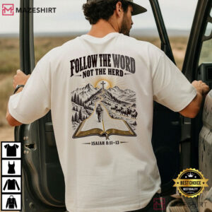Follow The Word Not The Herd Christian Bison Buffalo T Shirt (1)