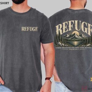 Refuge Christian Psalm 91 Mountain T Shirt (1)