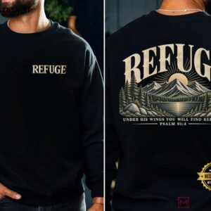 Refuge Christian Psalm 91 Mountain T Shirt (2)