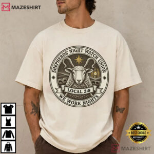 Shepherds Union Funny Christian Christmas Biblical Parody T Shirt (1)
