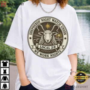 Shepherds Union Funny Christian Christmas Biblical Parody T Shirt (2)
