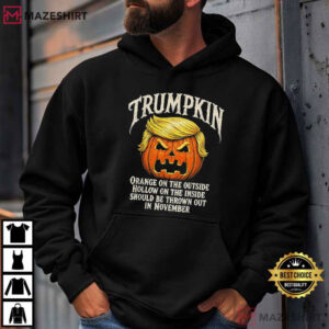 Halloween Trumpkin Orange On The Outside Hollow Inside T Shirt (4)