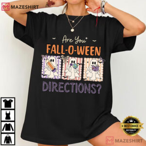 Halloween Teacher Ghost Are You Fall O Ween Directions Funny T Shirt (3)