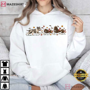 Thanksgiving Pitbull Dog Turkey Cute Fall Pittie T Shirt (4)