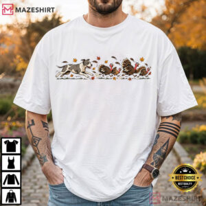 Thanksgiving Pitbull Dog Turkey Cute Fall Pittie T Shirt (1)