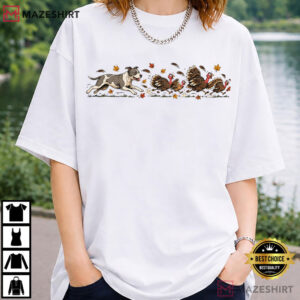Thanksgiving Pitbull Dog Turkey Cute Fall Pittie T Shirt (2)