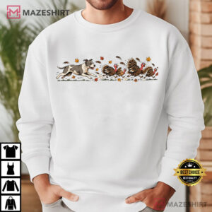 Thanksgiving Pitbull Dog Turkey Cute Fall Pittie T Shirt (3)
