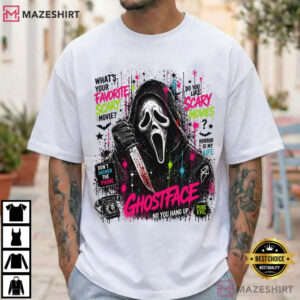 Halloween Scream Ghostface Scary Movie Horror T Shirt (4)