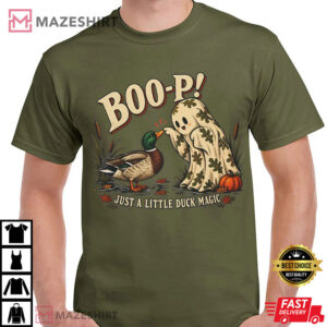 Boo P Ghost Duck Camo Ghost And Mallard Funny Halloween T Shirt (1)