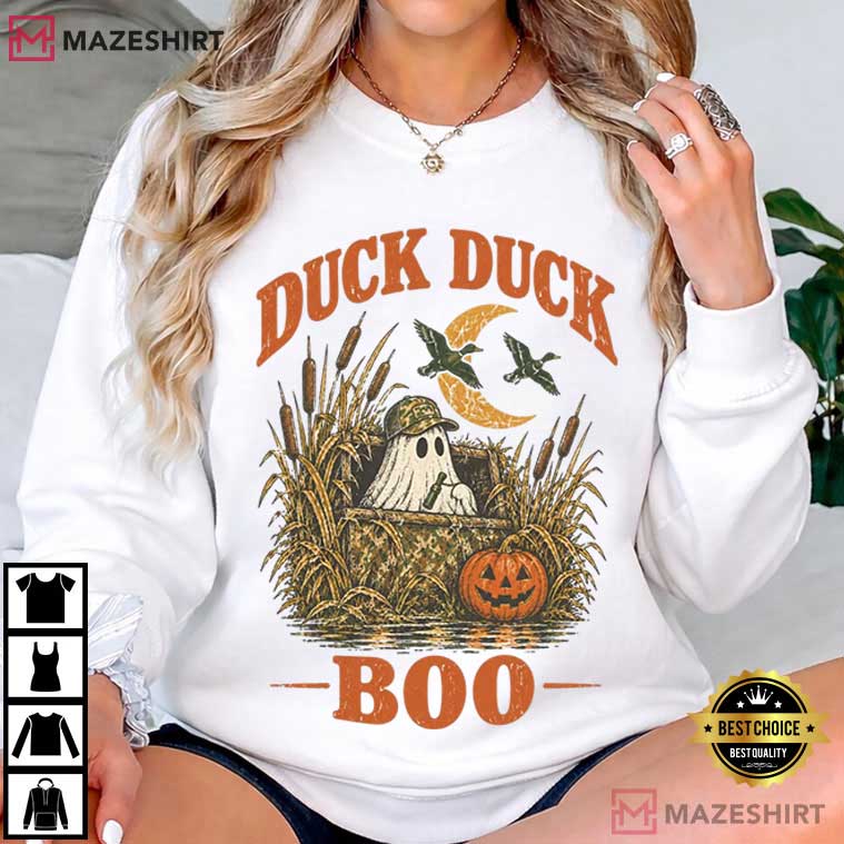 Duck Duck Boo Funny Duck Hunting Halloween Waterfowl Hunter T-Shirt Duck Duck Boo Funny Duck Hunting Halloween Waterfowl Hunter T-Shirt