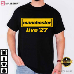 Oasis Inspired Manchester Live'27 Music T Shirt (1)