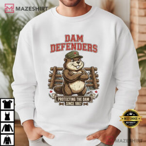 Dam Defenders Funny Beaver Canadian Army Cap T Shirt (2)