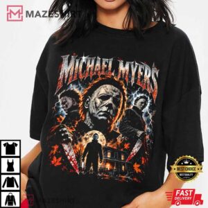 Horror Movie Michael Myers Halloween Horror Thriller T Shirt (2)