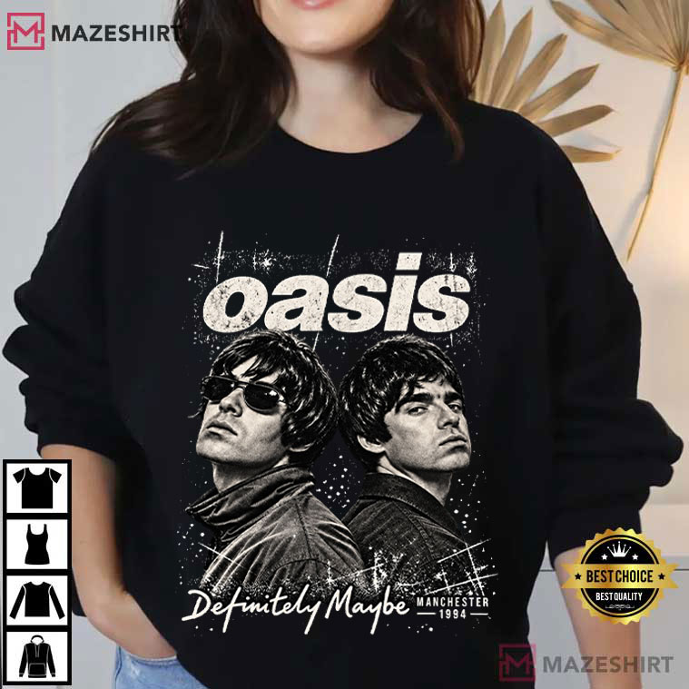Oasis Definitely Maybe Old School Rock Band 90s Britpop T-Shirt Oasis Definitely Maybe Old School Rock Band 90s Britpop T-Shirt