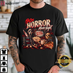 Horror Movie 90s VHS Slasher Spooky Halloween T Shirt (3)